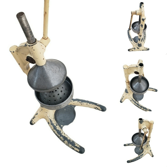 Vintage Antique Juicer Industrial Manual Metal Squeezer - Picture 4 of 16